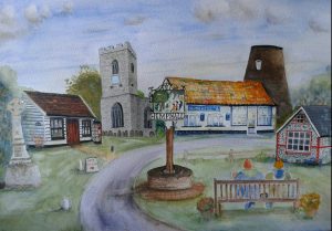 Hempnall Art Club Collaborative Painting.